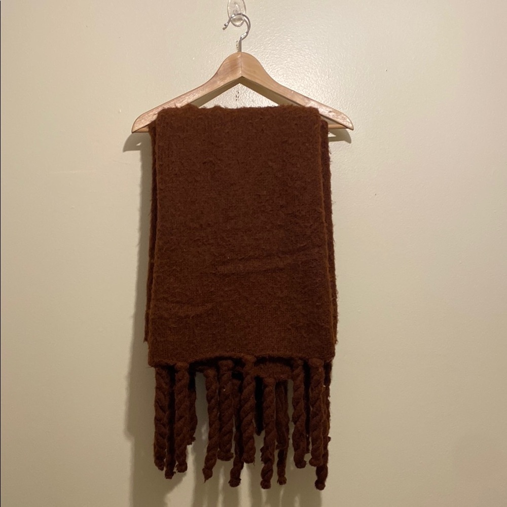 Parachute alpaca blend Cozy Brown Knit Blanket, 52” 78”